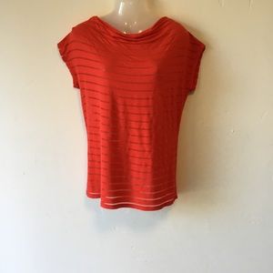 INC. Cap Sleeve Sheer Shirt